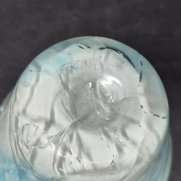 Blue And White Art Glass Mini Vase - Picture 3 of 4